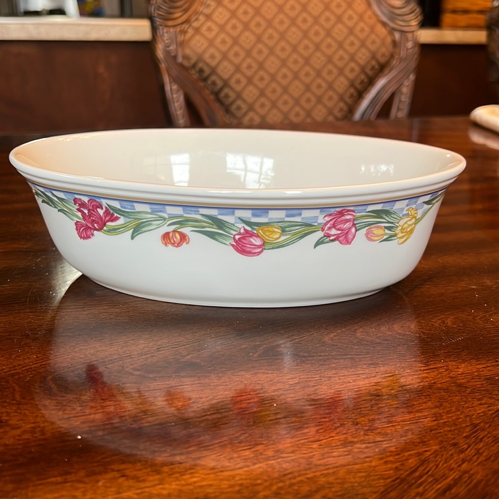 Lenox “Country Tulips” Oval Serving Bowl